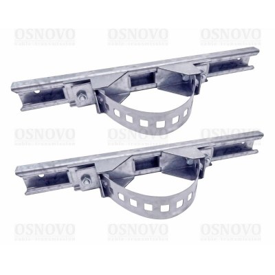 Комплект крепления на столб для станций 200-300мм Для уличных станций и уличных коммутаторов на базе уличных станций в металлических шкафах шириной от 200мм до 300мм, на опоры следующих размеров: круглых - 40-175мм., прямоугольных - 60-150мм. В комплекте